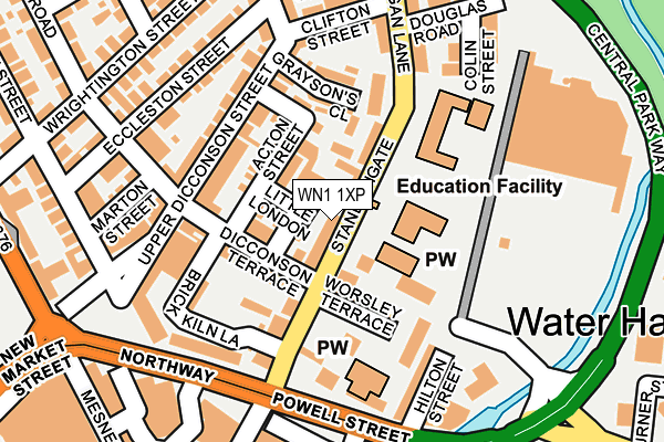 WN1 1XP map - OS OpenMap – Local (Ordnance Survey)