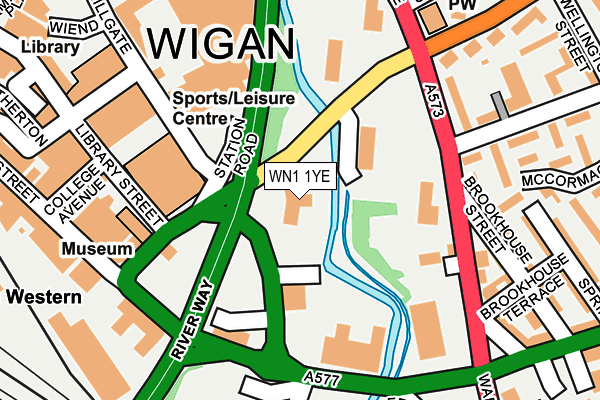 WN1 1YE map - OS OpenMap – Local (Ordnance Survey)