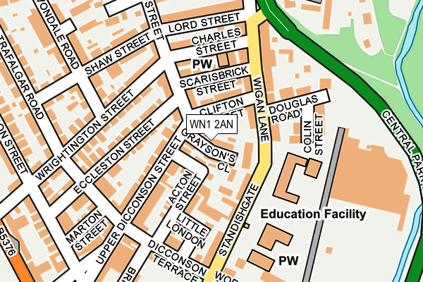 WN1 2AN map - OS OpenMap – Local (Ordnance Survey)