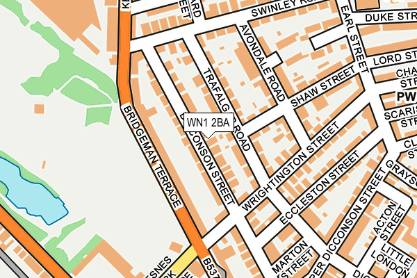 WN1 2BA map - OS OpenMap – Local (Ordnance Survey)