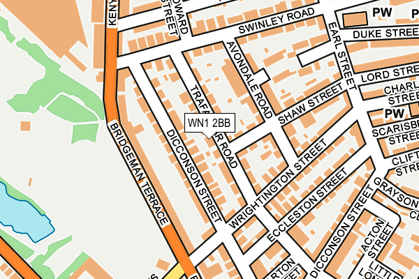 WN1 2BB map - OS OpenMap – Local (Ordnance Survey)