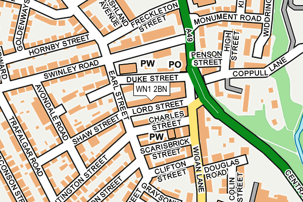 WN1 2BN map - OS OpenMap – Local (Ordnance Survey)