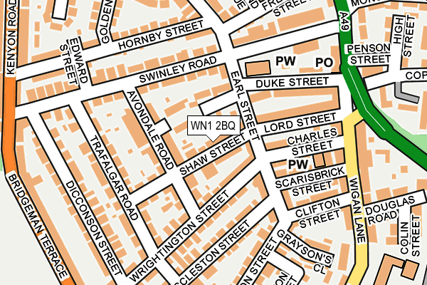 WN1 2BQ map - OS OpenMap – Local (Ordnance Survey)