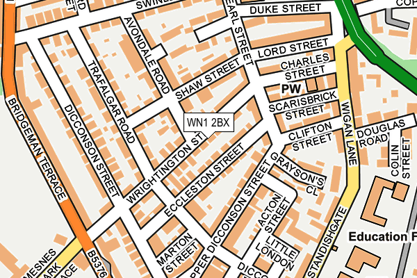 WN1 2BX map - OS OpenMap – Local (Ordnance Survey)