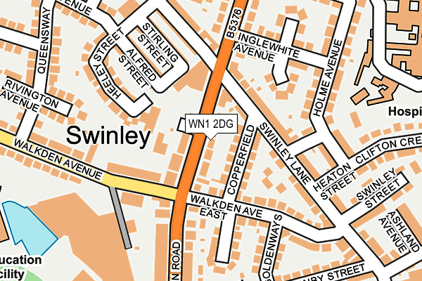 WN1 2DG map - OS OpenMap – Local (Ordnance Survey)