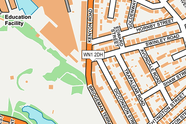 WN1 2DH map - OS OpenMap – Local (Ordnance Survey)