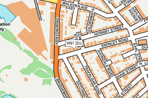 WN1 2DJ map - OS OpenMap – Local (Ordnance Survey)