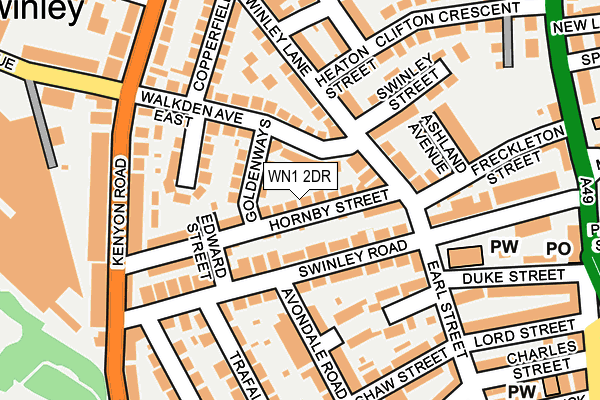 WN1 2DR map - OS OpenMap – Local (Ordnance Survey)