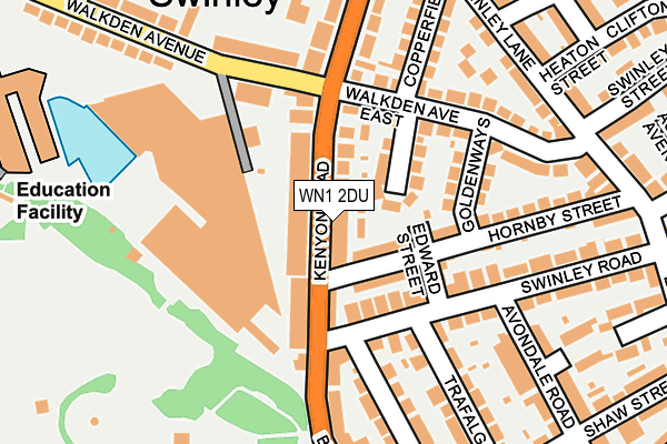 WN1 2DU map - OS OpenMap – Local (Ordnance Survey)