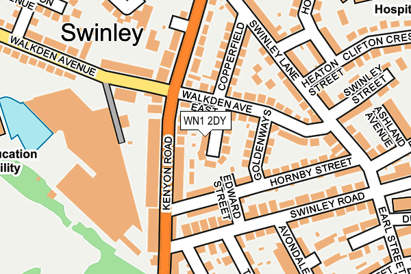 WN1 2DY map - OS OpenMap – Local (Ordnance Survey)