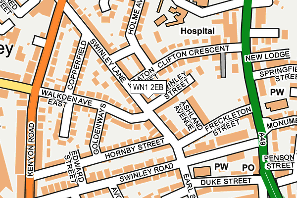 WN1 2EB map - OS OpenMap – Local (Ordnance Survey)