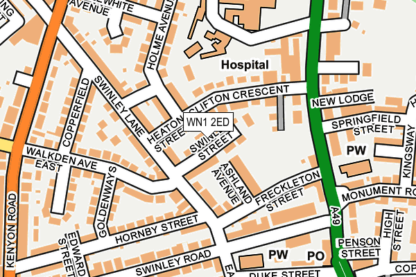 WN1 2ED map - OS OpenMap – Local (Ordnance Survey)