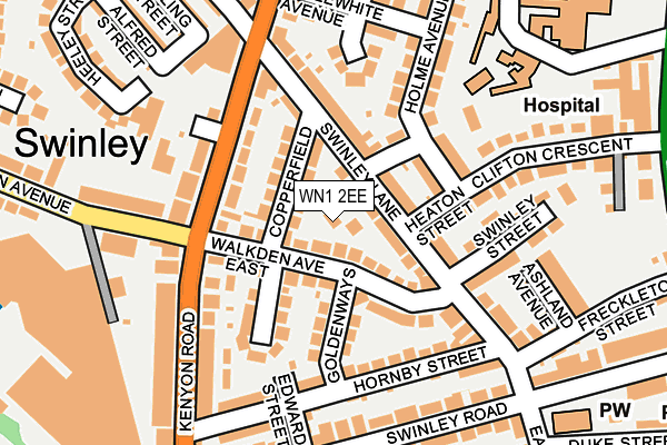 WN1 2EE map - OS OpenMap – Local (Ordnance Survey)