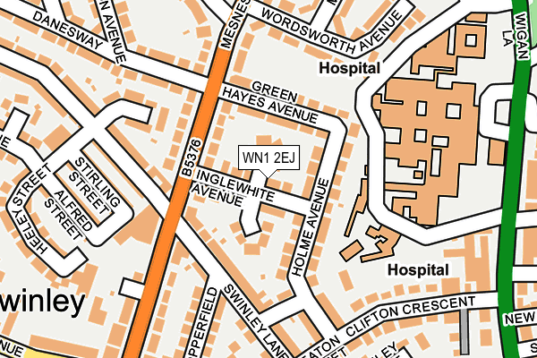 WN1 2EJ map - OS OpenMap – Local (Ordnance Survey)