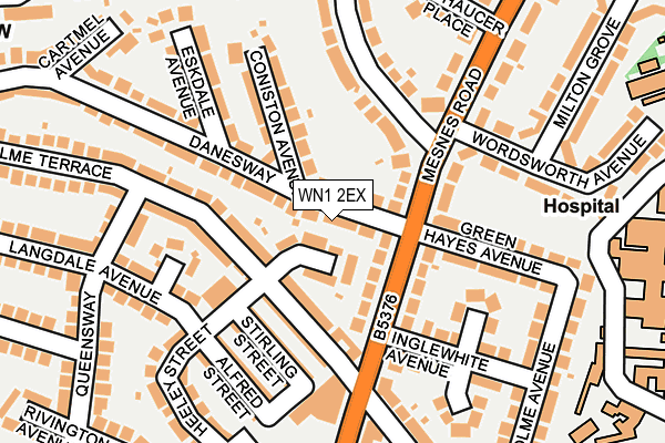 WN1 2EX map - OS OpenMap – Local (Ordnance Survey)
