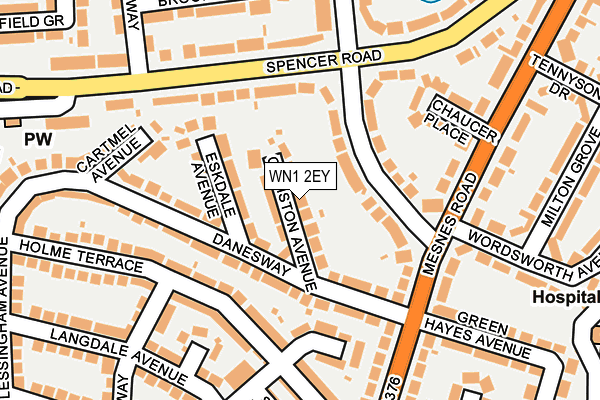 WN1 2EY map - OS OpenMap – Local (Ordnance Survey)