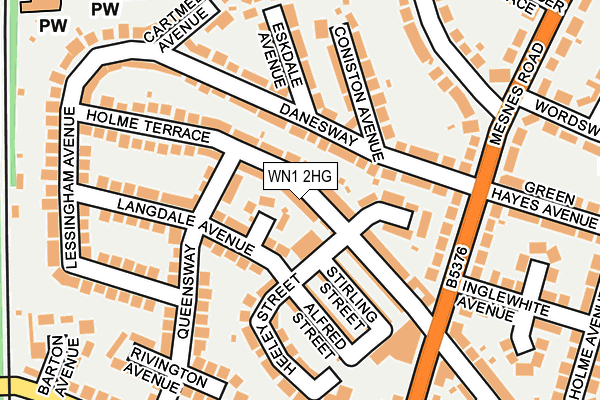 WN1 2HG map - OS OpenMap – Local (Ordnance Survey)