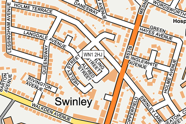 WN1 2HJ map - OS OpenMap – Local (Ordnance Survey)