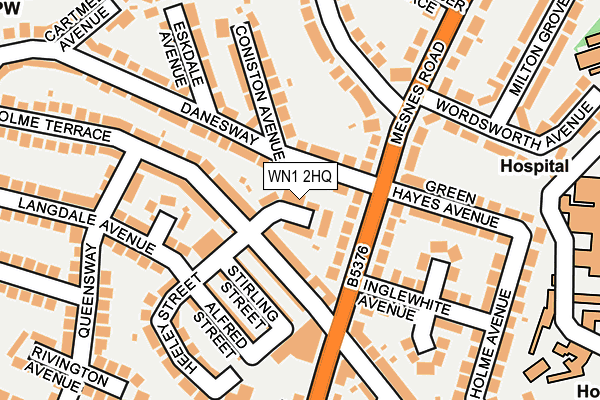WN1 2HQ map - OS OpenMap – Local (Ordnance Survey)
