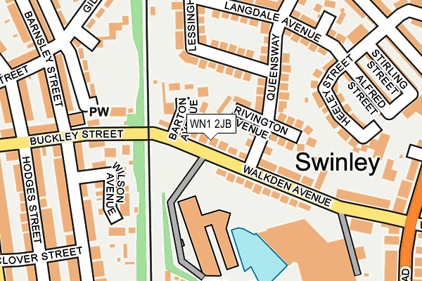 WN1 2JB map - OS OpenMap – Local (Ordnance Survey)