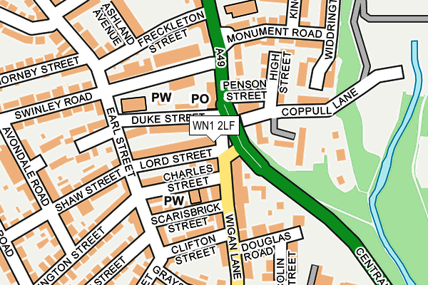WN1 2LF map - OS OpenMap – Local (Ordnance Survey)