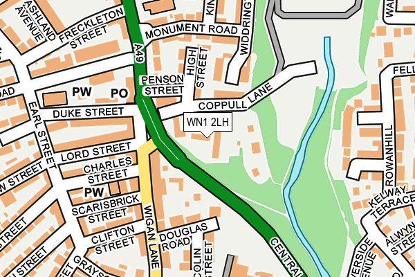 WN1 2LH map - OS OpenMap – Local (Ordnance Survey)