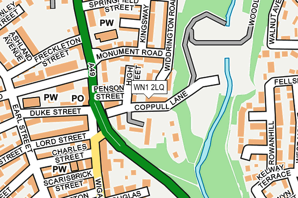 WN1 2LQ map - OS OpenMap – Local (Ordnance Survey)