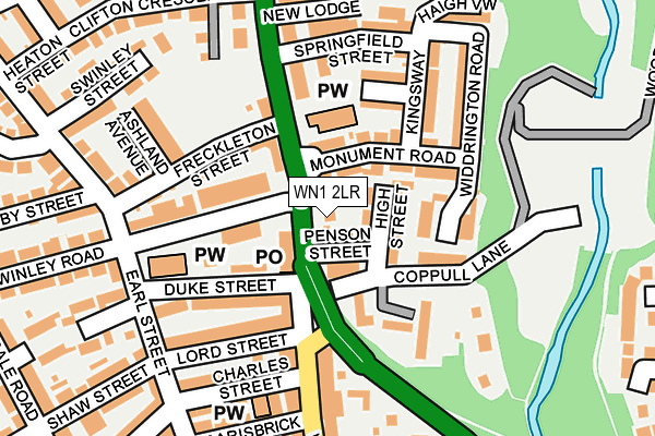 WN1 2LR map - OS OpenMap – Local (Ordnance Survey)