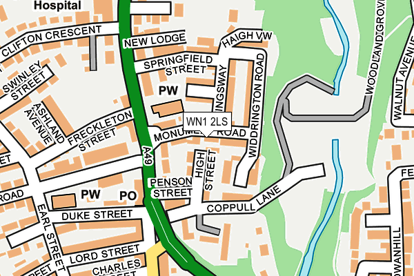 WN1 2LS map - OS OpenMap – Local (Ordnance Survey)