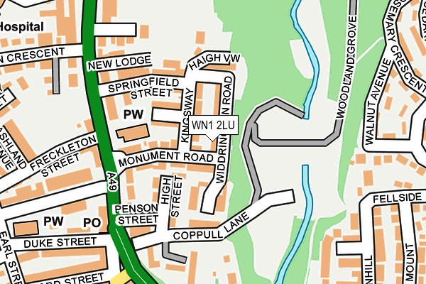 WN1 2LU map - OS OpenMap – Local (Ordnance Survey)