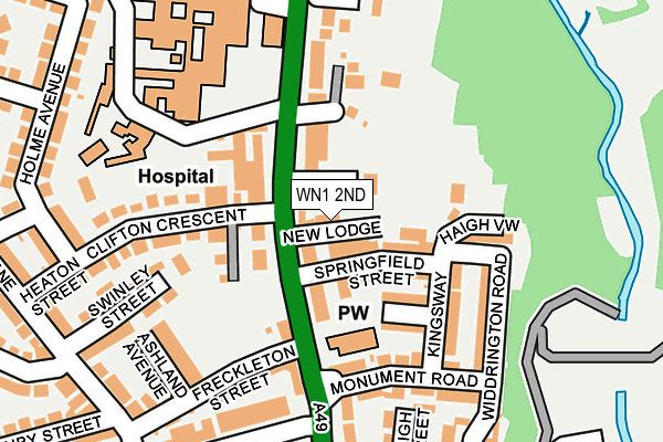 WN1 2ND map - OS OpenMap – Local (Ordnance Survey)