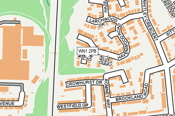 WN1 2PB map - OS OpenMap – Local (Ordnance Survey)