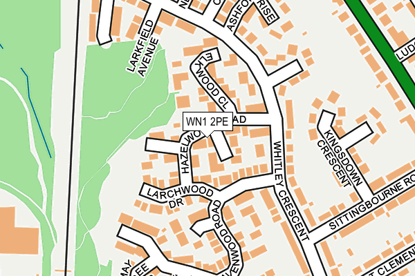 WN1 2PE map - OS OpenMap – Local (Ordnance Survey)