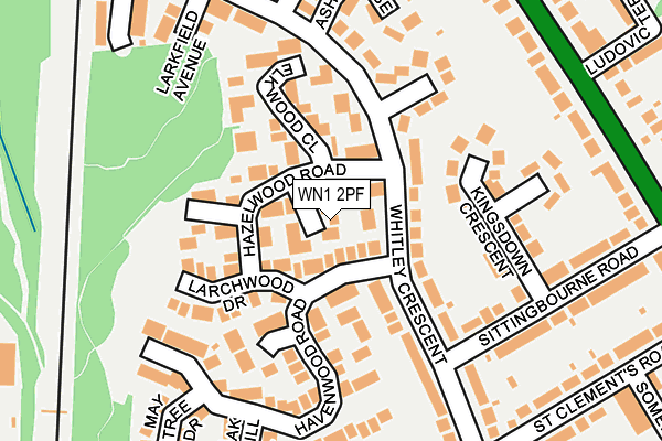 WN1 2PF map - OS OpenMap – Local (Ordnance Survey)