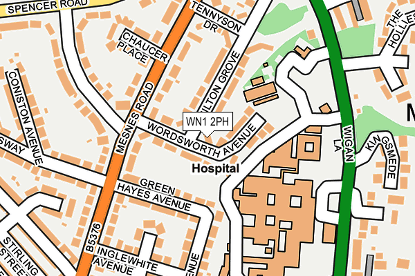 WN1 2PH map - OS OpenMap – Local (Ordnance Survey)