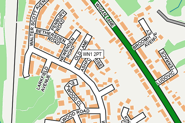 WN1 2PT map - OS OpenMap – Local (Ordnance Survey)
