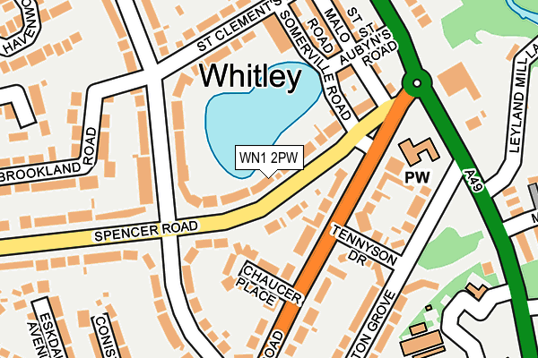 WN1 2PW map - OS OpenMap – Local (Ordnance Survey)