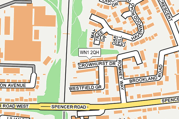 WN1 2QH map - OS OpenMap – Local (Ordnance Survey)