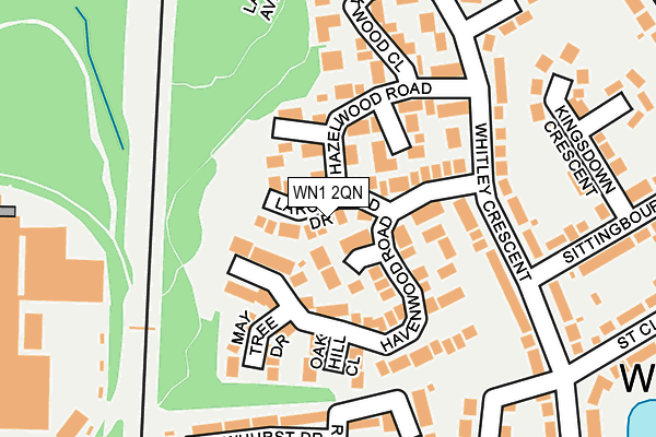 WN1 2QN map - OS OpenMap – Local (Ordnance Survey)