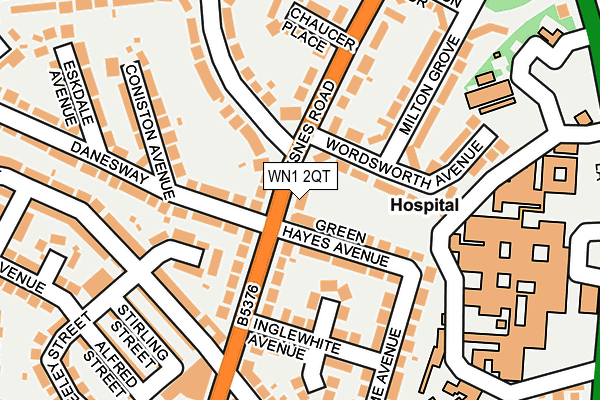 WN1 2QT map - OS OpenMap – Local (Ordnance Survey)