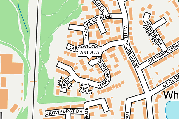 WN1 2QW map - OS OpenMap – Local (Ordnance Survey)