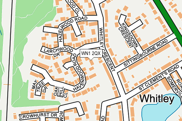WN1 2QX map - OS OpenMap – Local (Ordnance Survey)