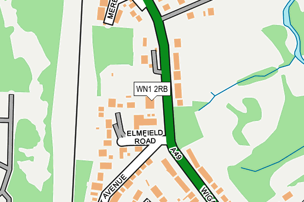 WN1 2RB map - OS OpenMap – Local (Ordnance Survey)