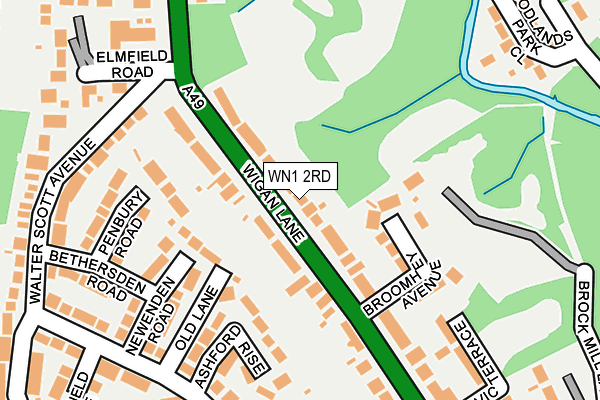 WN1 2RD map - OS OpenMap – Local (Ordnance Survey)