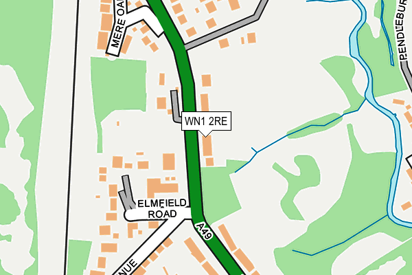 WN1 2RE map - OS OpenMap – Local (Ordnance Survey)