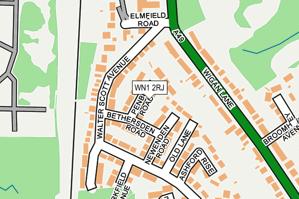 WN1 2RJ map - OS OpenMap – Local (Ordnance Survey)