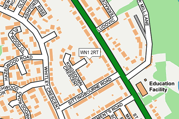 WN1 2RT map - OS OpenMap – Local (Ordnance Survey)