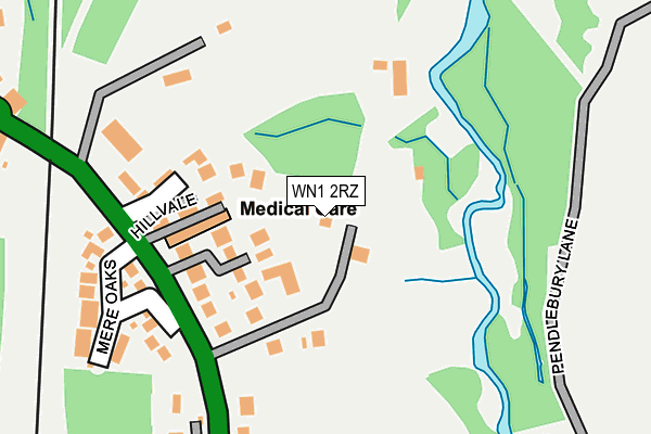 WN1 2RZ map - OS OpenMap – Local (Ordnance Survey)