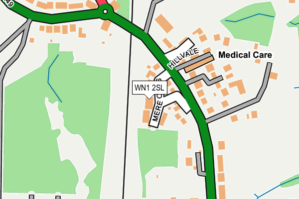 WN1 2SL map - OS OpenMap – Local (Ordnance Survey)