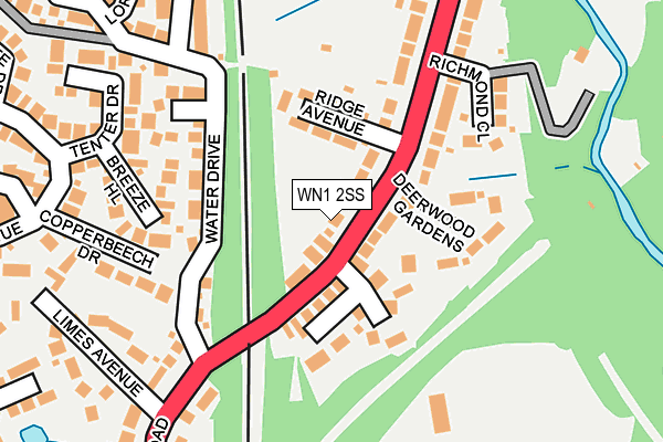 WN1 2SS map - OS OpenMap – Local (Ordnance Survey)
